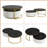 Modern Round Nesting Coffee Table Set with Drawer–Fluted Design-1601665684