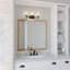 Luminaire mural pour salle de bain moderne et Mid-Century en verre transparent Legault-74540521