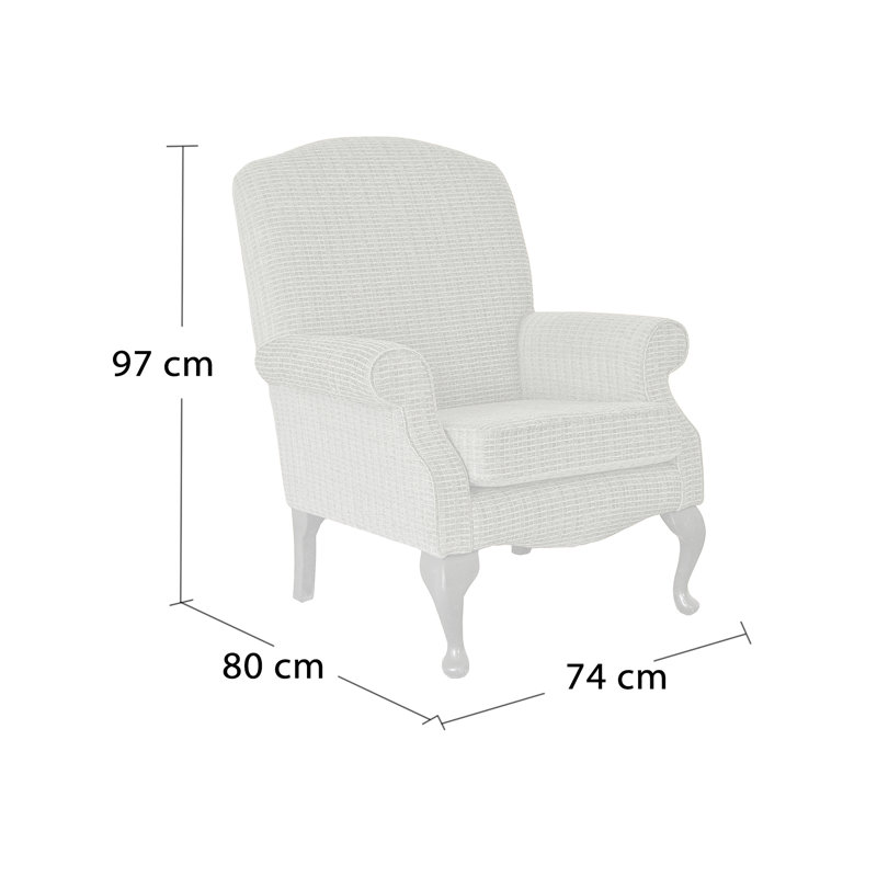 Clarkston Upholstered Armchair, Light Oak, Clearwater Claret