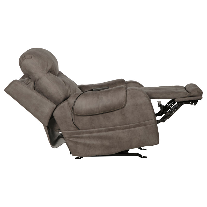 Recharger Power Rocker Recliner with Adjustable Headrest & Lumbar and CR3 Heat & Massage, Charcoal