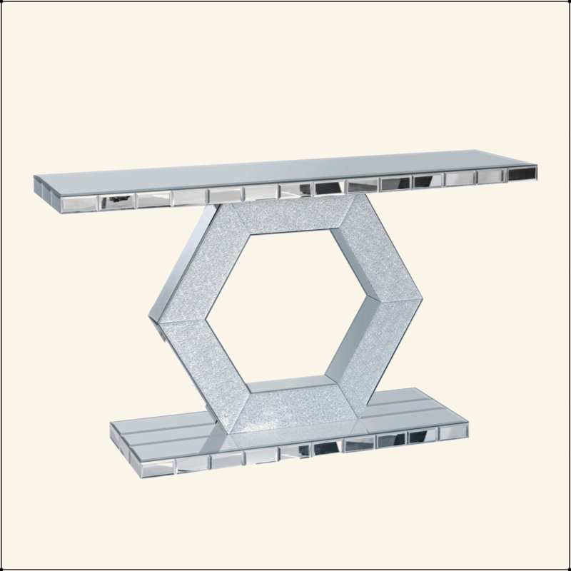 Miroir d'entrée hexagonal en cristal Sparkling