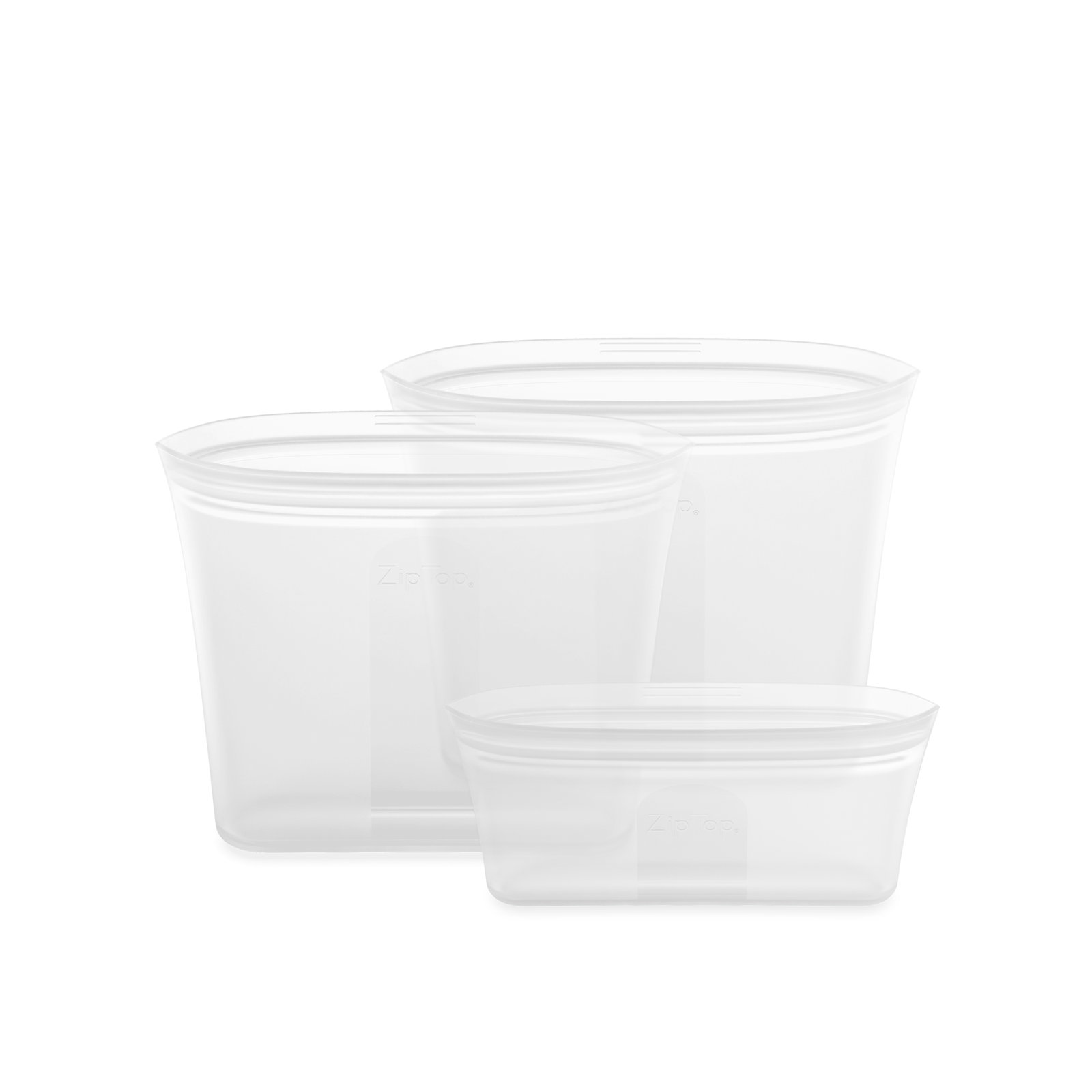 Zip Top Bag Set Container Food Storage Set, Frost