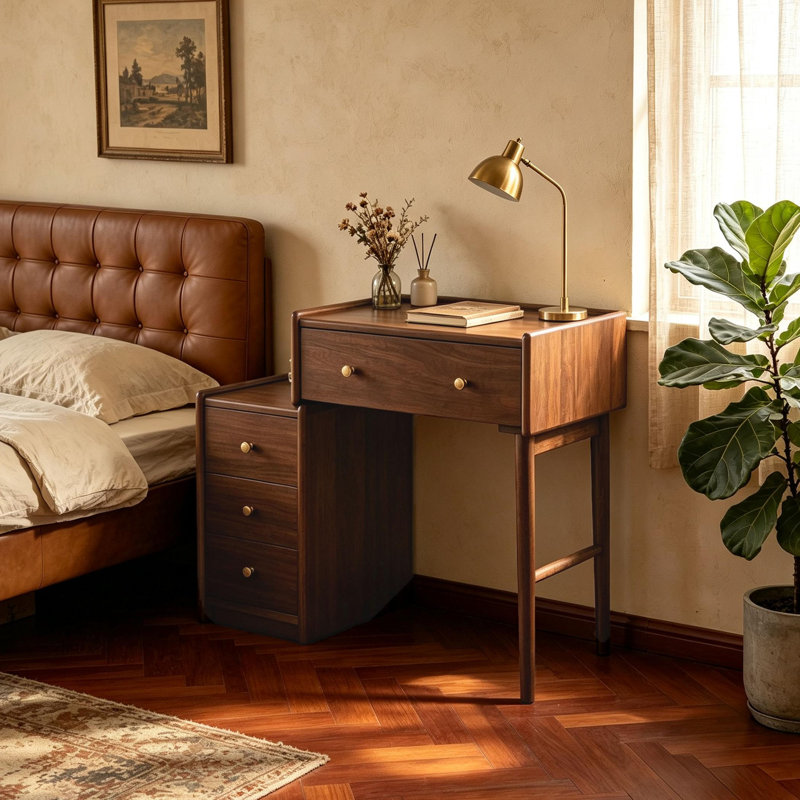 petite coiffeuse de chambre à coucher de style américain