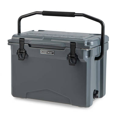 75 Quart Portable Cooler Rotomolded Ice Chest with Handles and Wheels -  Costway