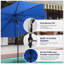 Parasol de patio extérieur 9 pi avec 8 nervures, parasols de table avec bouton-poussoir inclinable / manivelle, protection contre les rayons UV imperméable pour terrasse de jardin-462524156