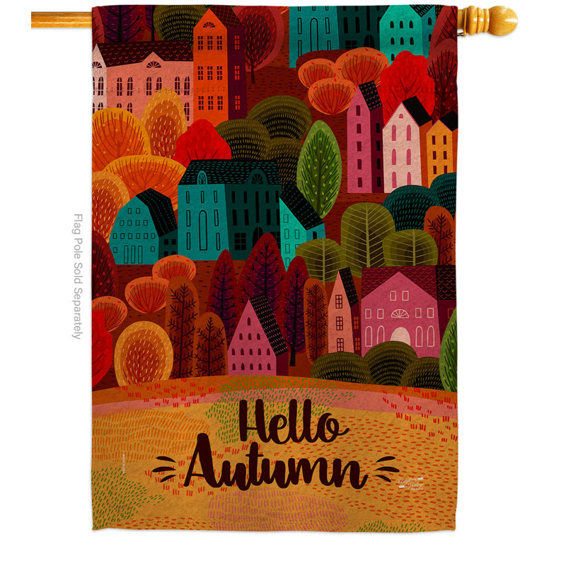Drapeau de maison en polyester 2 côtés 3,3 pi x 2,3 pi