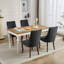Ensemble de deux chaises d'appoint capitonnées noires et brunes-1734547982-1734547979