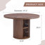 Table de salle à manger ronde avec rangement à double couche-1284970671