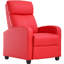 Fauteuil inclinable simple en cuir synthétique PU Fauteuil inclinable manuel Moderne Détente Fauteuil inclinable Mobilier de cinéma maison avec dossier Accoudoir à dossier-1218689622