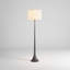 Lampe sur pied en fer forgé et tissu Oudewei