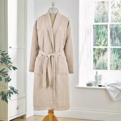 Reffett Unisex Lightweight Waffle Bath Robe