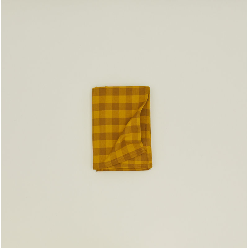 Nappe Essential Gingham, Moutarde / bronze