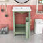 Meuble-lavabo de salle de bain avec lavabo en céramique et 1 porte à fermeture en douceur-1823267467-1823267466