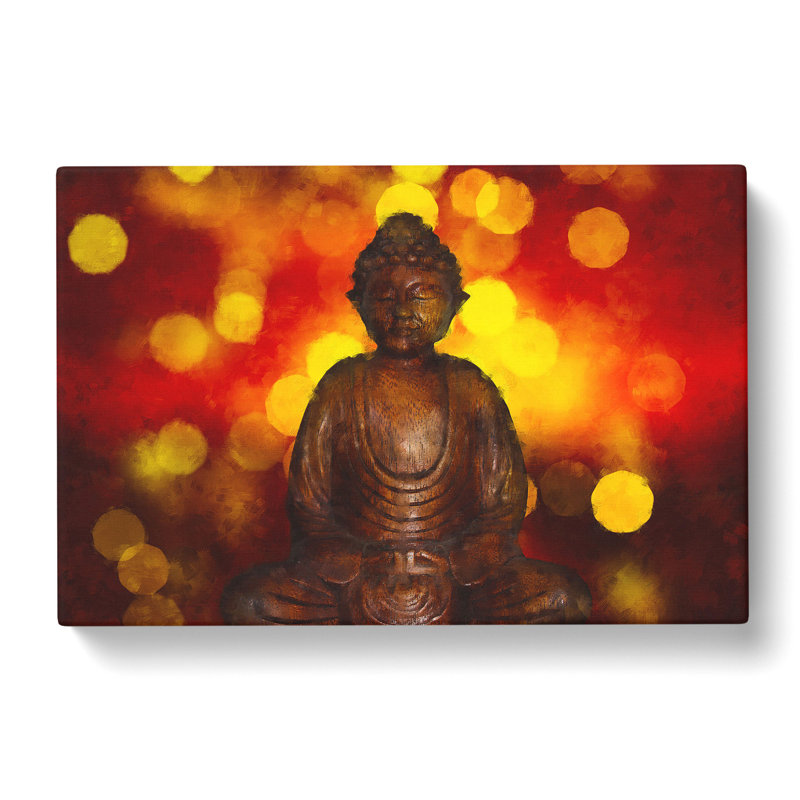 Buddha Statue Vol.2 - Wrapped Canvas, 35cm H x 50cm W x 3cm D