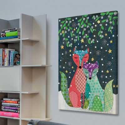 «Winter Foxes» par Vanessa Sascalia, reproduction sur toile tendue