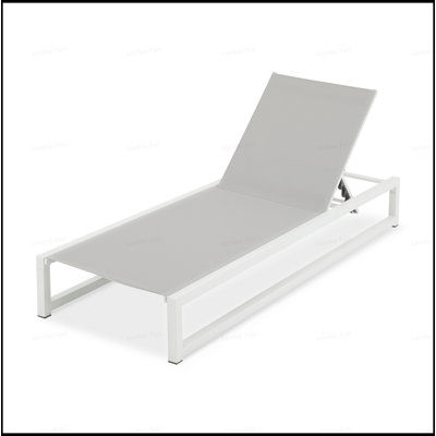 Chaise longue d'extérieur réglable à 5 niveaux, structure en aluminium durable et filet Textilene pour la détente sur le patio ou la piscine