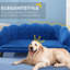 Lit pour chien rembourré en mousse, velours bleu foncé pour les chiens de taille moyenne et grande, races douillettes élégantes, chic relaxant