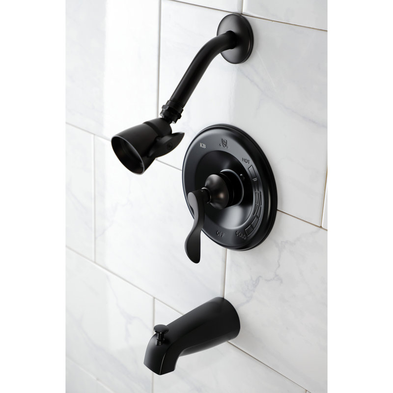 Kingston Brass NuWave Single-Handle Pressure Balanced Tub and Shower Faucet, Oil Rubbed Bronze