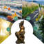 Handcrafted Outdoor Floor Fountain with Lights
