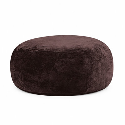 Fauteuil à billes rond de 4 pi avec rembourrage en mousse à mémoire de forme à rebond élevé, siège de soutien en flanelle moelleuse pour adultes et adolescents, canapé décontracté polyvalent confortable pour le salon, la chambre à coucher, le dortoir universitaire