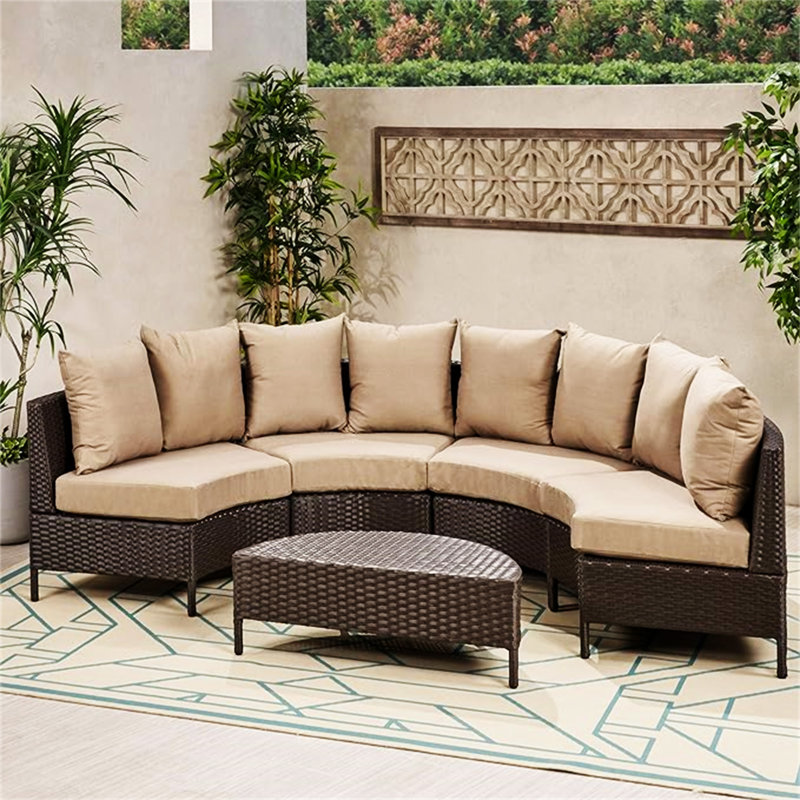 PT LIMON 5PCS SOFA SET, Beige/Brown
