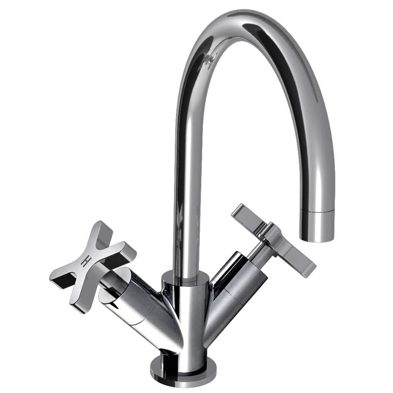 Robinet pour salle de bain à un trou Kafka, Nickel brossé