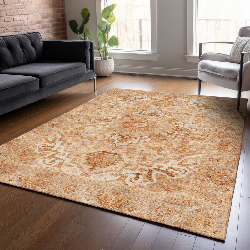 Machine Washable Indoor/Outdoor Oden ACN2164 Global Rug, Rectangle 10 pi x 14 pi