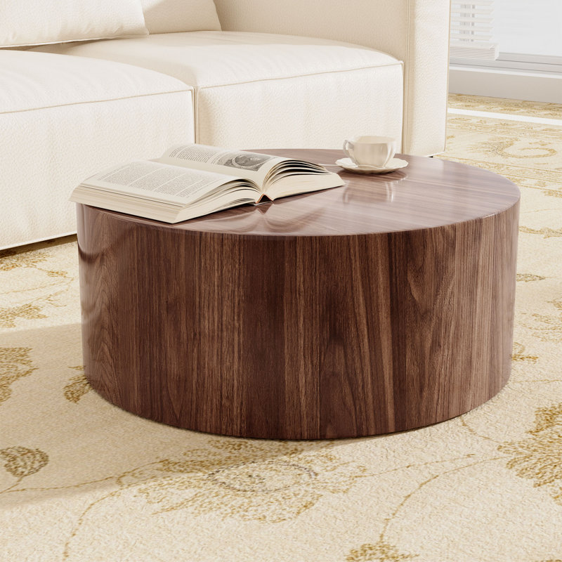 Table basse 23,6 po, Noyer, H 11,8 po x L 23,6 po x l 23,6 po