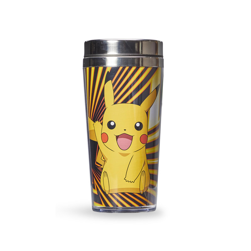 Tasse de voyage Pokemon Pikachu - Gobelet pour voiture sans BPA 16 oz avec couvercle anti-dégâts