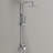 49"-65"H Wall Mounted 304 Stainless Steel Rust-free Outdoor Shower with Handheld Shower with 10-Inch Rainfall Shower Head-87940859