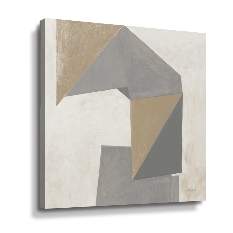 «Paper Trail Travertine Crop», impression sur toile, H 10 po x l 10 po x P 2 po, Toile tendue