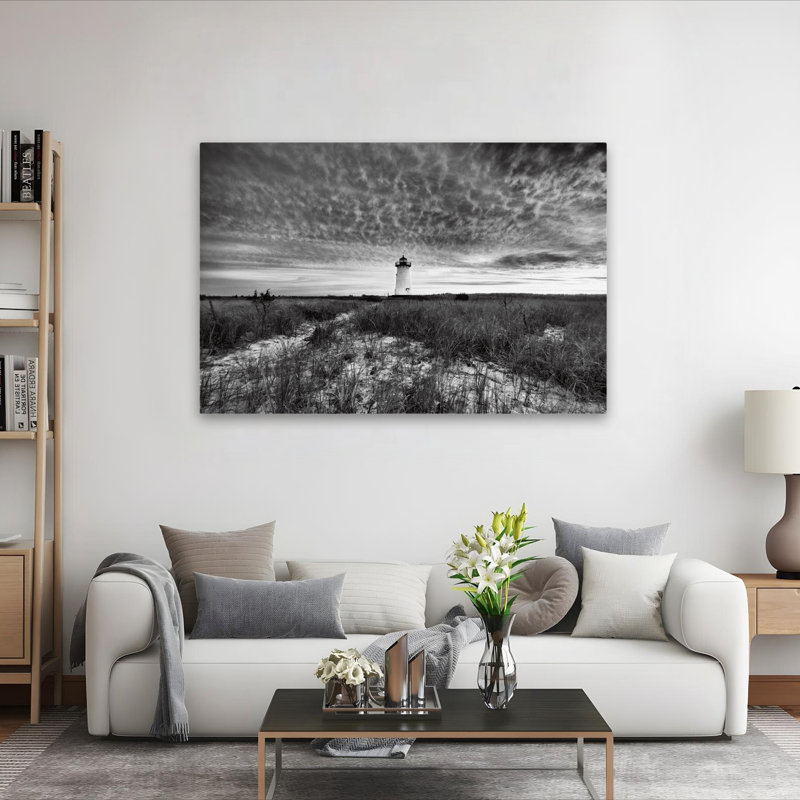 Nautical Lighthouse On Coast, 60" H x 40" W