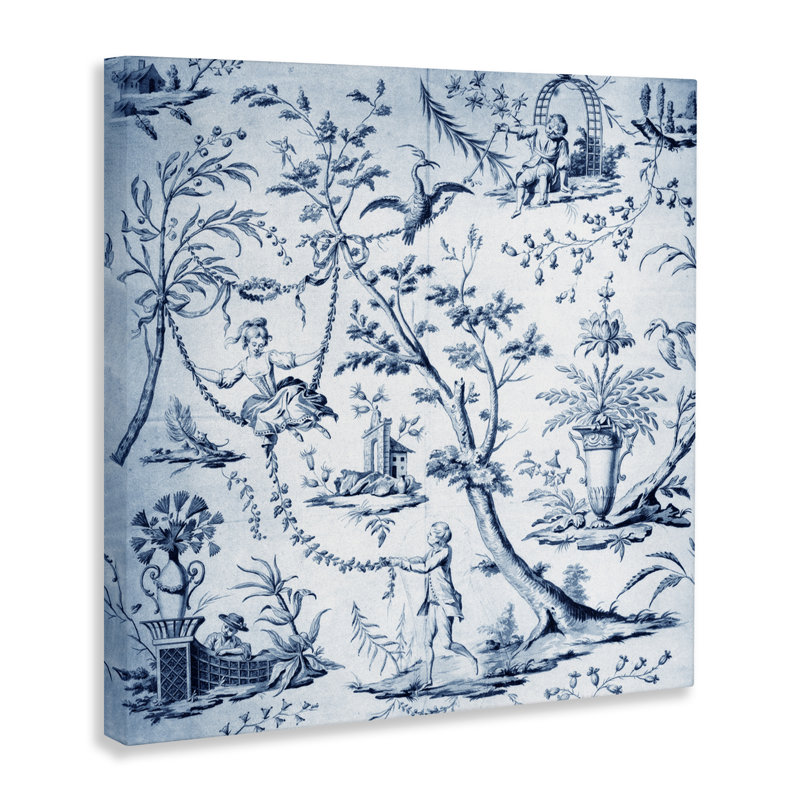Toile Vintage Toile Scene, design par Vintage Hustle, H 17 po x l 17 po