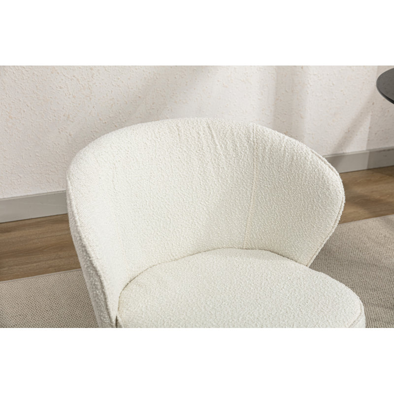 Chaise de salle à manger Donohoe Boucle, 1, Blanc