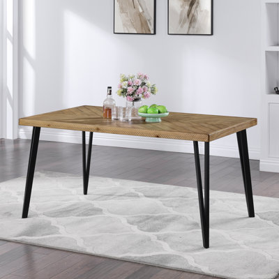 Carveth Metal Base Dining Table