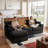Boneless 70.8"W Oversized Corduroy Sectional Loveseat with Pillow Topped Arms, 4-Piece Modular Sleeper Sofa with 2 Ottomans, Under-Seat Storage & 2 Pillows for Living Room, Easy Assembly-503003084