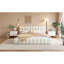 Lit plateforme très grand en tissu recouvert de tissu épais avec base solide, beige-1055065029