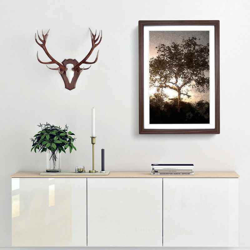 Leopard Siesta - Picture Frame Painting Print, Walnut Framed, 65cm H x 48cm W x 2cm D