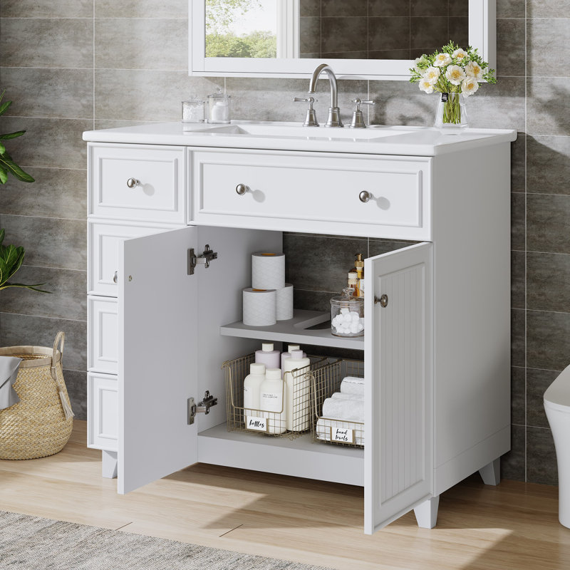 Meuble-lavabo 36 po avec lavabo en céramique