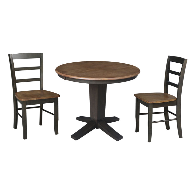 Table de salle à manger extensible Ashland, 3, Charbon délavé
