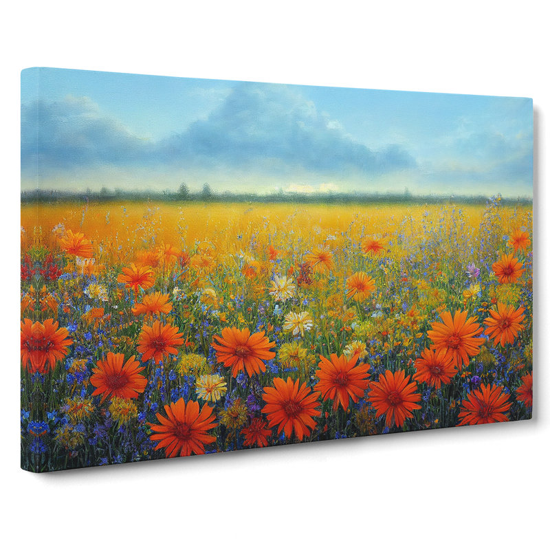 Delicious Wildflowers Floral - Wrapped Canvas, 50cm H x 76cm W x 3cm D