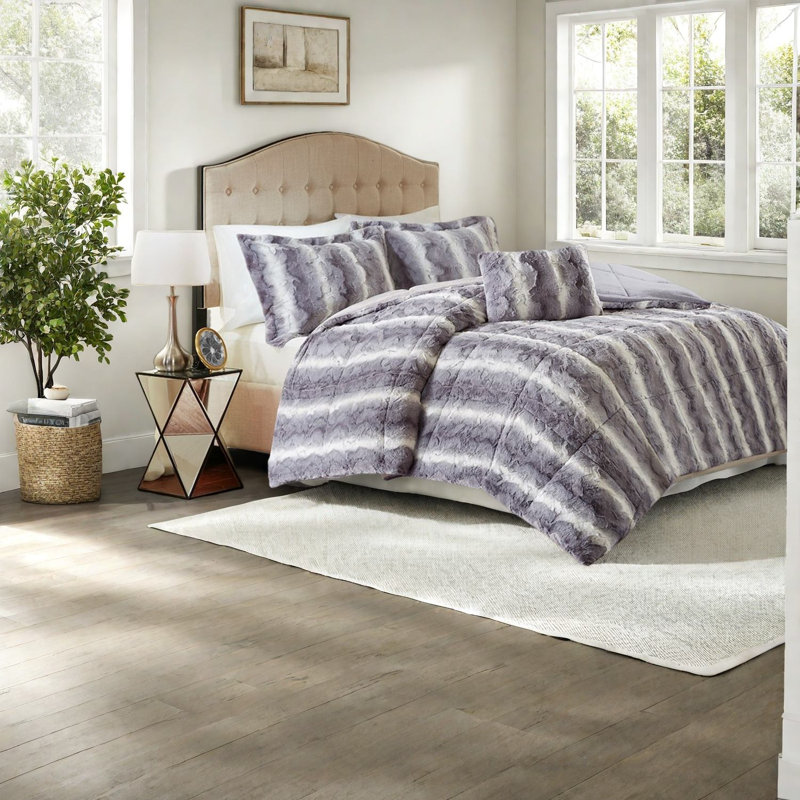 Ensembles de literie en fausse fourrure de luxe, très grand confort moderne en polyester