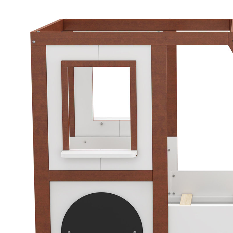 Lit plateforme simple en forme de voiture Fun Play Design pour enfants, garçons, filles, adolescents