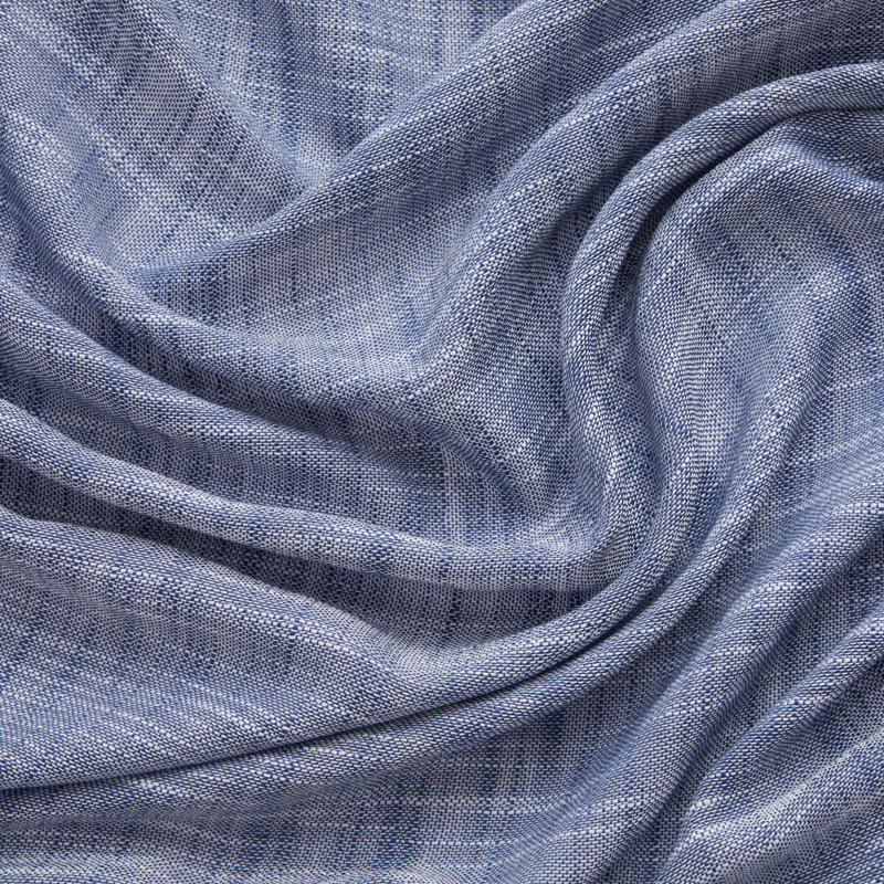 Hallmark Solid Semi-Sheer Faux Linen Polyester Grommet Curtain Panels, 54" W x 63" L, Navy Blue