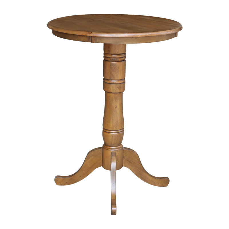 Mosteller Solid Wood Dining Table, Pecan, 42" H x 30" W x 30" D