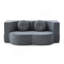 Canapé-lit pliant 2-en-1 avec oreiller, canapé-lit grand, causeuse de plancher et futon, canapé-lit pliant en mousse pour le salon, les invités, le bureau, un appartement, aucun assemblage requis, gris-1745377241