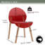 Chaises d'appoint en PP avec pieds en bois de chêne massif (ensemble de 4)-1713378643