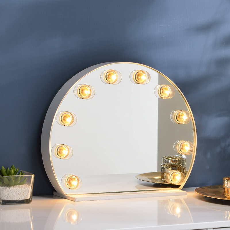 Miroir d'appoint ACME Alma, finition blanche