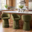 Tabourets de bar pivotants rembourrés avec repose-pieds en métal Everly-971178873