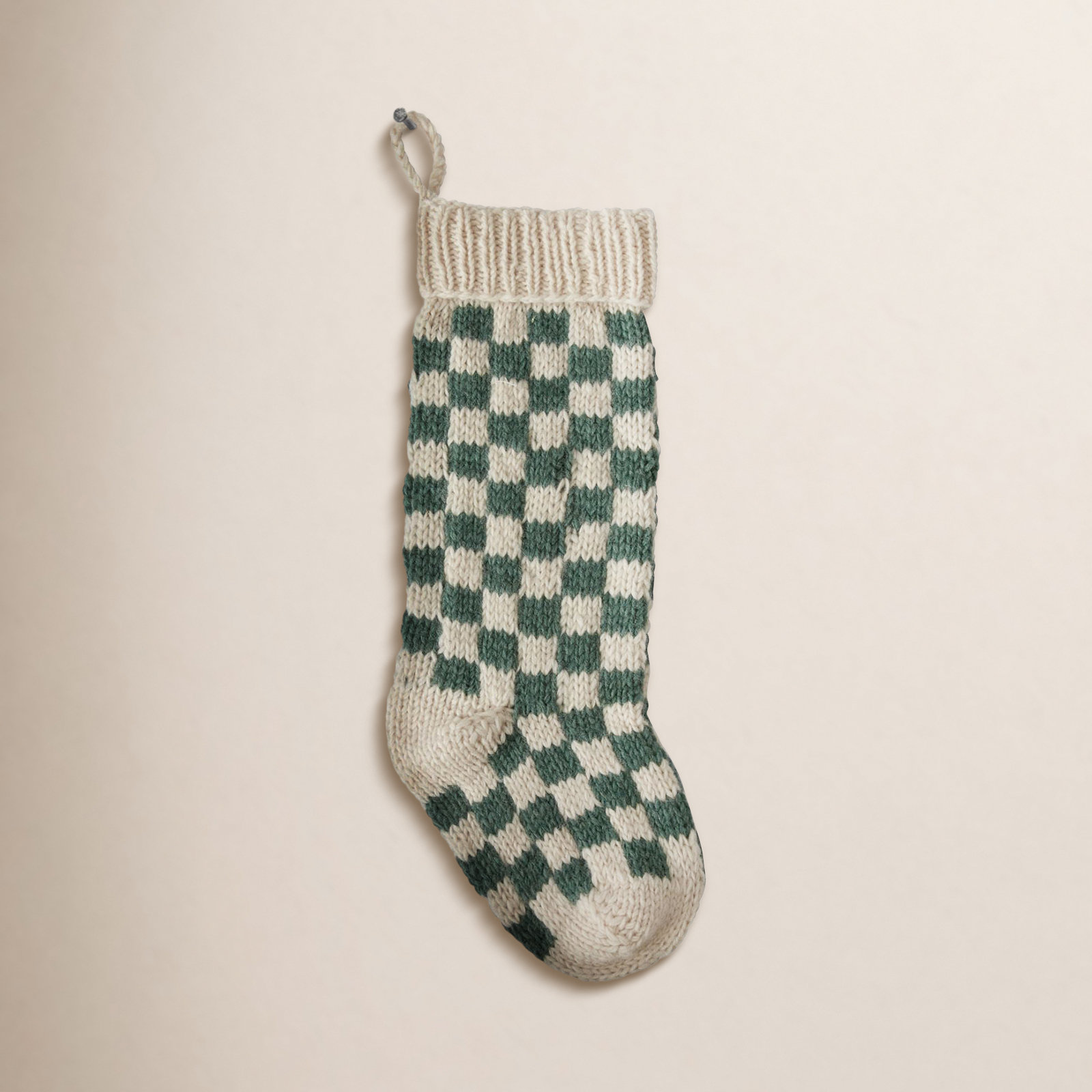 Knit Stocking, Green